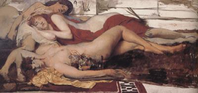Alma-Tadema, Sir Lawrence Exhausted Maenides (mk23) Sweden oil painting art